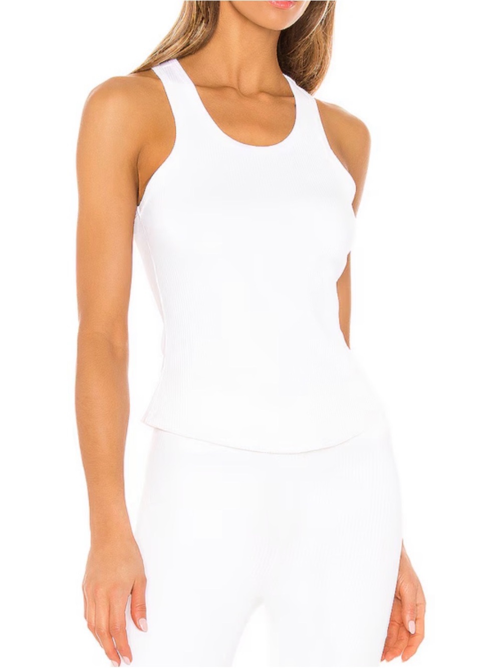 Year of Ours White Ribbed Tank Top